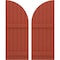 Ekena Millwork Americraft 6-Board (2 Batten) Wood Joined Board-n-Batten Shutters w/ Arch Top, ARW101BQ621X77CLH, PR ARW101BQ621X77CLH - alternate 1